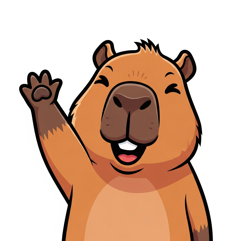 Curibara waving hello