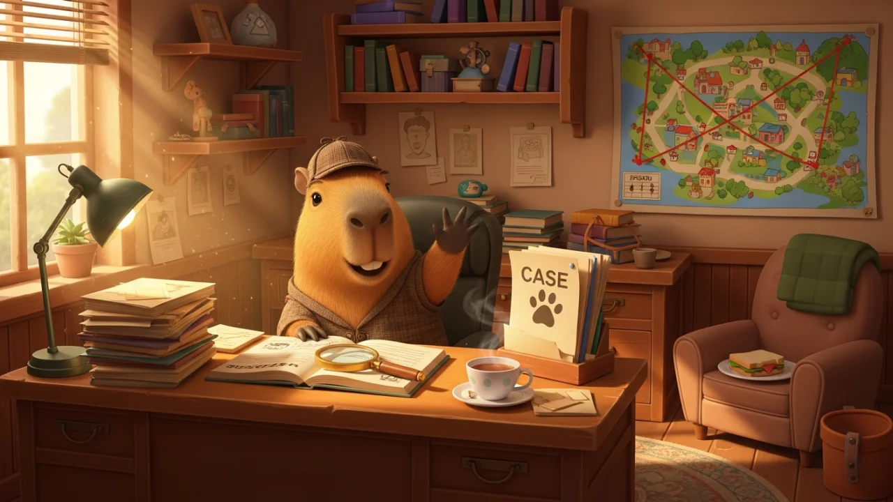 Detective Curibara waving